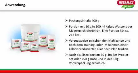 Video über EIWEISS 100 Neutral Megamax Pulver, 400 g