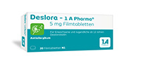 DESLORA-1A Pharma 5 mg Filmtabletten, 20 St