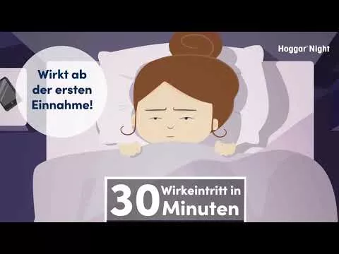 Video über Hoggar Night 25 mg Doxylamin Schlaftabletten, 20 St