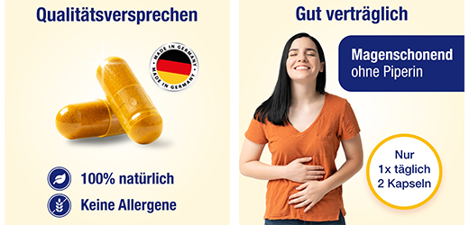 Gelencium Curcuma Plus hochdosiert mit Vitamin C Kapseln, 60 St