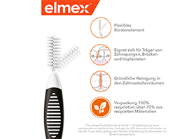 ELMEX Interdentalbürsten ISO Gr.8 1,5 mm schwarz, 8 St