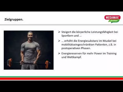 Video über Kreatin Monohydrat 100% Mega, 500 g