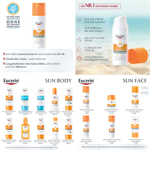 Eucerin Sun Gel-Creme Oil Control LSF 50+, 50 ml