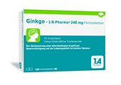Ginkgo biloba - 1 A Pharma® 120 mg Filmtabletten, 30 St