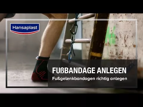 Video über Hansaplast Sport Fußgelenk-Bandage Größe S/M, 1 St