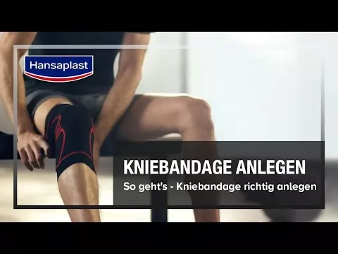 Video über Hansaplast Sport Knie-Bandage Größe L/XL, 1 St