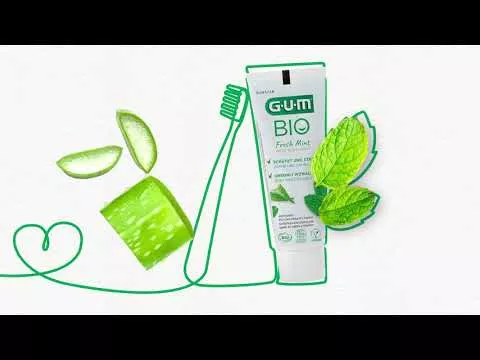 Video über GUM Bio Zahnpasta fresh mint, 75 ml
