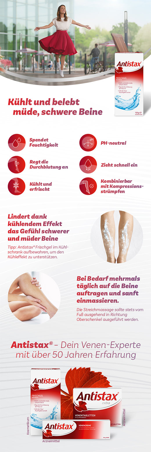 Antistax® Frischgel Kosmetikum für müde & schwere Beine, 125 ml