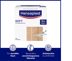 HANSAPLAST Soft Pflaster 6 cmx5 m Rolle, 1 St