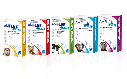 Amflee combo 268/241,2 mg Lösung zum Auftropfen für Hunde 20-40 kg, 3 St