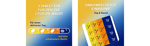 OLYGRIPPAL Tag & Nacht 500 mg/60 mg Tabletten, 16 St