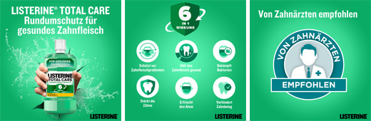 LISTERINE Total Care Zahnfleisch-Schutz Mundspül., 600 ml