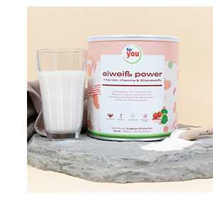 FOR YOU eiweiß power Erdbeere Pulver, 750 g