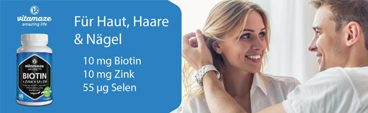Biotin 10 mg hochdosiert + Zink + Selen Tabletten, 365 St