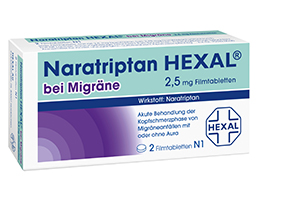 Naratriptan Hexal bei Migräne 2,5 mg Filmtabletten, 2 St