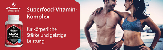 Maca 4:1 hochdosiert + L-Arginin Kapseln, 240 St