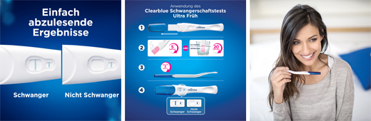 Clearblue Schwangerschaftstest Triple-Check ultra-früh, 3 St