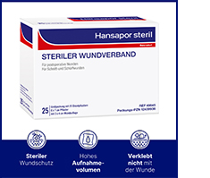 Hansapor steril Wundverband 6x7 cm, 25 St