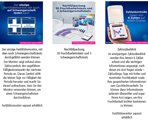 Clearblue Fertilitätsmonitor Teststäbchen 30 + 3, 33 St