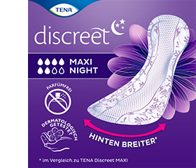 TENA discreet Maxi Night Einlagen bei Inkontinenz, 12 St