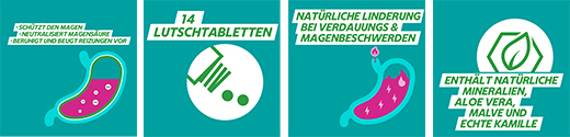 GAVINatura Lutschtabletten bei Verdauungsbeschwerden & Sodbrennen, 14 St