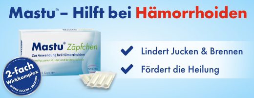 MASTU Zäpfchen Hämorrhoiden, 10 St