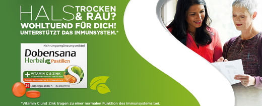 Dobensana Herbal Honig Vitamine C & Zink Pastil. (36 stk)