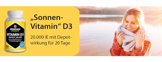 Vitamaze Vitamin D3 Depot 20.000 i.E. hochdosiert (180 stk)
