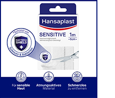 Hansaplast Sensitive Pflaster hypoallergen 6 cmx1 m, 1 St