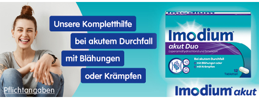 Imodium akut Duo - bei akutem Durchfall mit Blähungen, 12 St