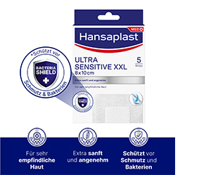 Hansaplast ULTRA SENSITIVE XXL Wundverband 8x10 cm, 5 St