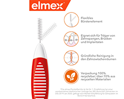 ELMEX Interdentalbürsten ISO Gr.2 0,5 mm rot, 8 St