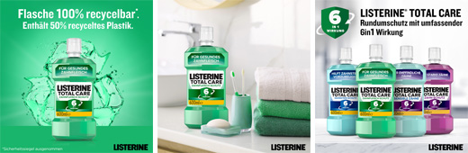 LISTERINE Total Care Zahnfleisch-Schutz Mundspül., 600 ml