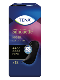 TENA® Silhouette NOIR Mini Einlagen bei Inkontinenz, 18 St