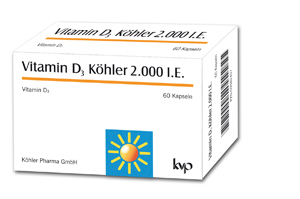 VITAMIN D3 KÖHLER 2.000 I.E. Kapseln, 60 St