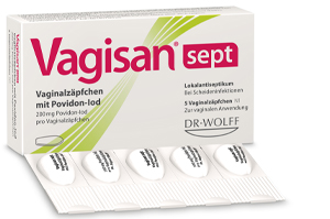 Vagisan sept Vaginalzäpfchen mit Povidon-Iod, 5 St