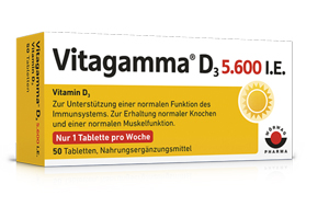 Vitagamma D3 5.600 I.E. Vitamin D3 NEM Tabletten, 50 St