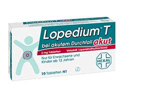LOPEDIUM T akut bei akutem Durchfall Tabletten, 10 St