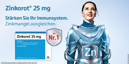 Zinkorot 25 mg hochdosierte Zink Tabletten, 20 St