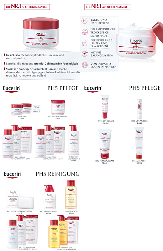 Eucerin pH5 Creme empfindliche Haut, 75 ml