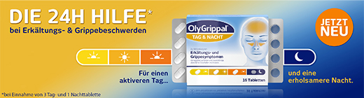 OLYGRIPPAL Tag & Nacht 500 mg/60 mg Tabletten, 16 St