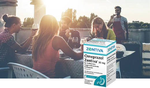 Omeprazol Zentiva 20 mg bei Sodbrennen, 14 St