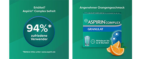 ASPIRIN COMPLEX Btl.m.Gran.z.Herst.e.Susp.z.Einn., 20 St