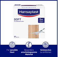 Hansaplast Soft Pflaster 5mx4cm Rolle, 1 St
