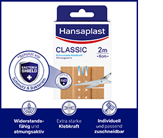 Hansaplast Classic Pflaster 6 cm x 2 m, 1 St
