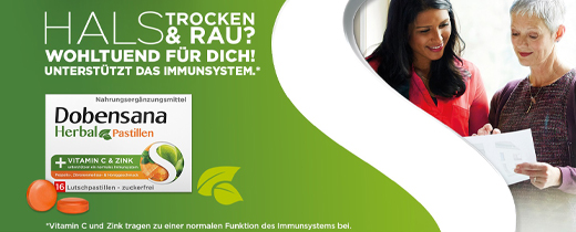 DOBENSANA Herbal Honiggeschm.Vit.C & Zink Pastil., 16 St