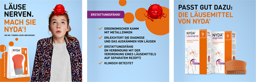 NYDA Läuse- und Nissenkamm Metall, 1 St