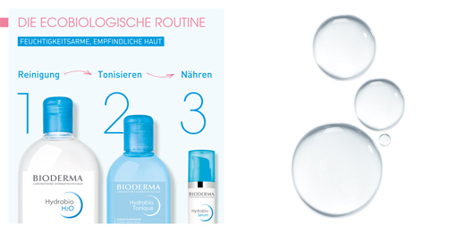 Bioderma Hydrabio H2O Mizellen-Reinigungslösung für feuchtigkeitsarme Haut, 250 ml