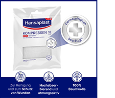 HANSAPLAST Kompressen steril 10x10 cm, 5X2 St
