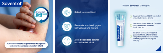 Soventol Hydrocortisonacetat 0,25% Cremogel bei Hautentzündungen, 20 g